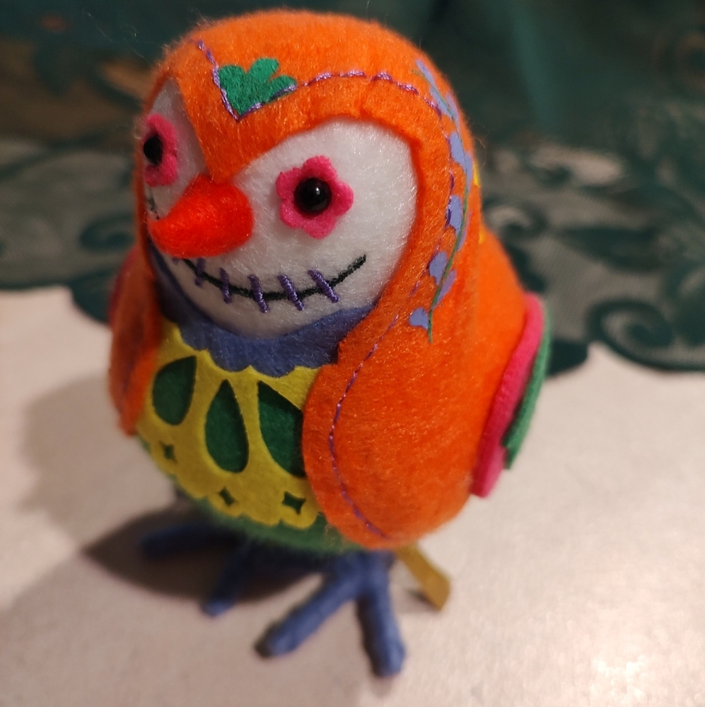 Target 7" Pixan Featherly Friends Decorative Bird,  colorful Orange Figurine Tag